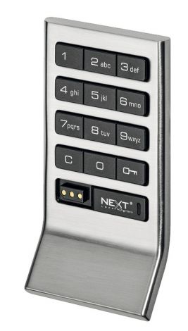 Tastaturfeld: schwarz, vernickelt, gebürstet PIN-Code Riegelschloss vern. 98x54mm