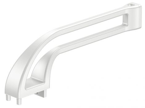 205 mm Design Eckverbinder Zi.we.oben rund