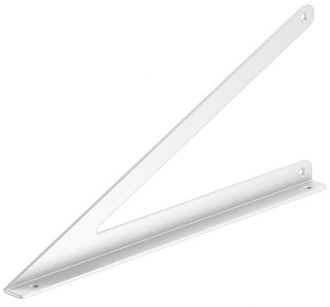 verkehrsweiß, RAL 9016, pulverbeschichtet Träger St.we.f.Holzregal Winkel