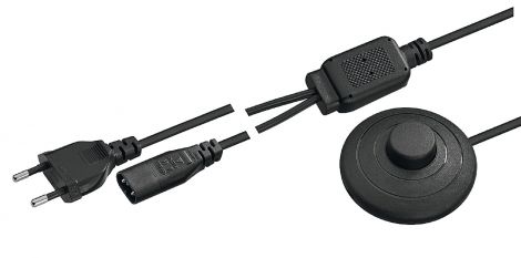 2500 mm Primärleitung m. EU St./Fußs./schw/2,5m