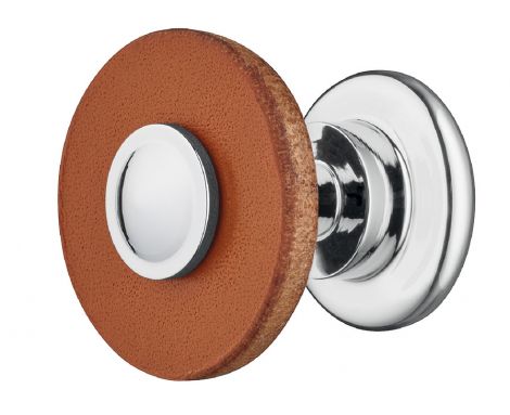 29 mm Knopf St.chr.pol.leder braun 29x29mm