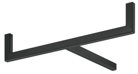 verkehrsschwarz, RAL 9017, matt, pulverbeschichtet Garderobe Stahl schwarz 75x265x405mm