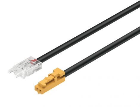 1 x Stecker, Loox 2-pol. 12 V Zuleit. LED-Band 8mm/12V/3,5A/0,5m