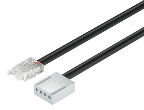 1 x Stecker, Loox 4-pol. RGB Zuleit. LED-Band RGB 10mm/24V/3,5A/2,0m