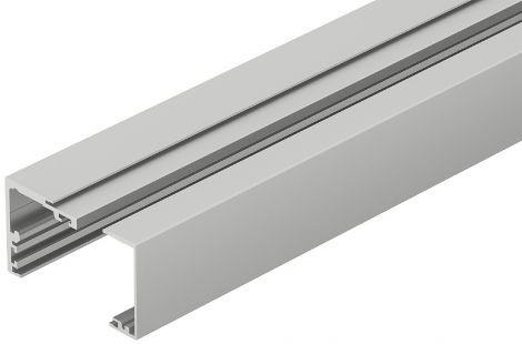 silberfarben, eloxiert Laufsch./Blend. Wand silb. 2,0m