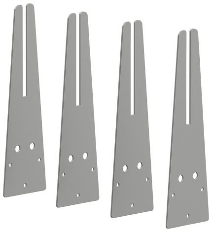 Screenhalter Stahl alufarben