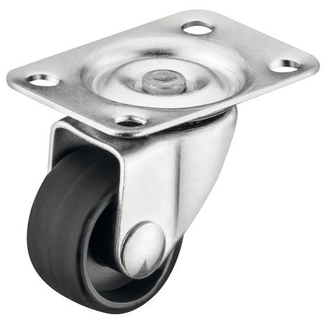 25 mm Lenkrolle hart verz. schw. D=25 mm 15 kg