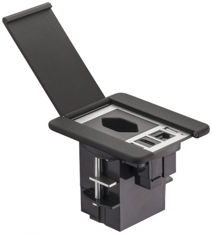 Source black/inox CH/2USB/HDMI/RJ45
