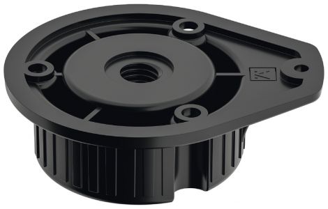 Bef.Platte mit Innengewinde M10 schw.