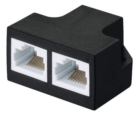 T-Splitter m. RJ45 Kabel