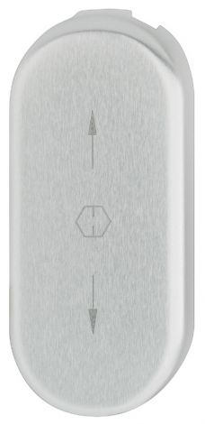 Verdeckrosette Alu silberf.