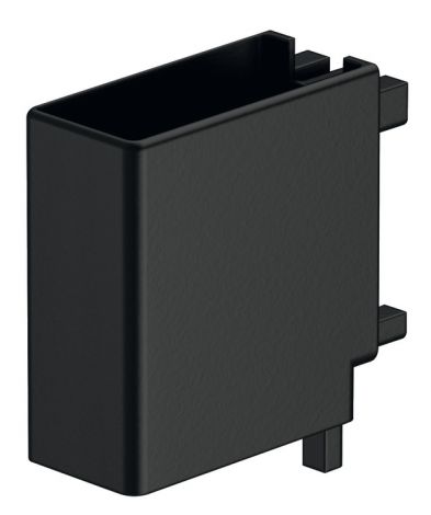 tiefschwarz, RAL 9005, pulverbeschichtet Eckverbinder Zi.schwarz oben