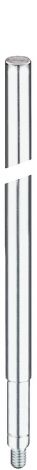 1487 mm Treibriegelst. 9006 massiv 1487mm