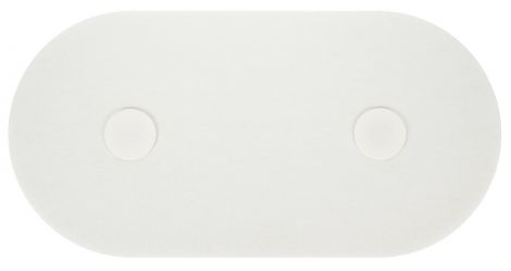 weiß Disk und Dots oval 25 we.